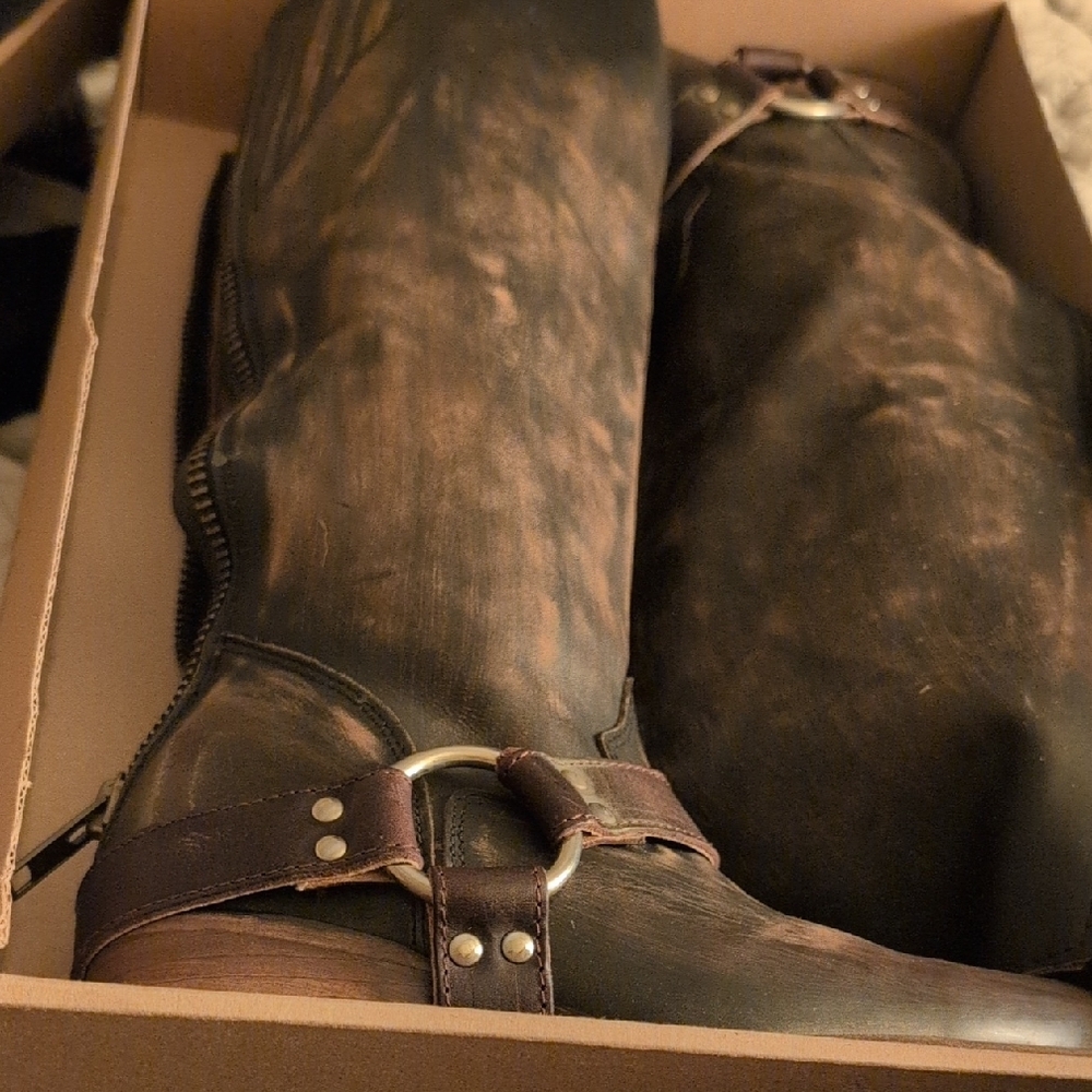 Freebird by Steven Brown Leather Moto Boots
